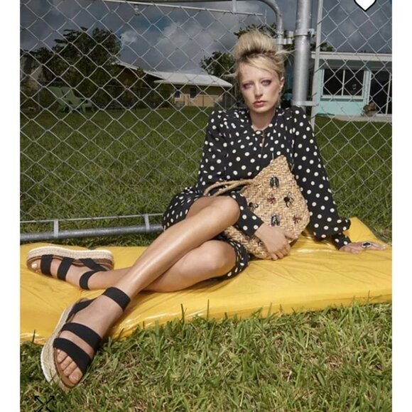 Steve Madden Black Espadrilles Platform Sandals Size 9 - Picture 8 of 8